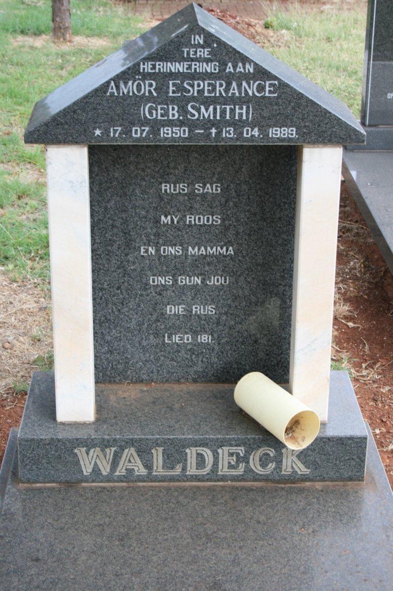 WALDECK Amör Esperance nee SMITH 1950-1989