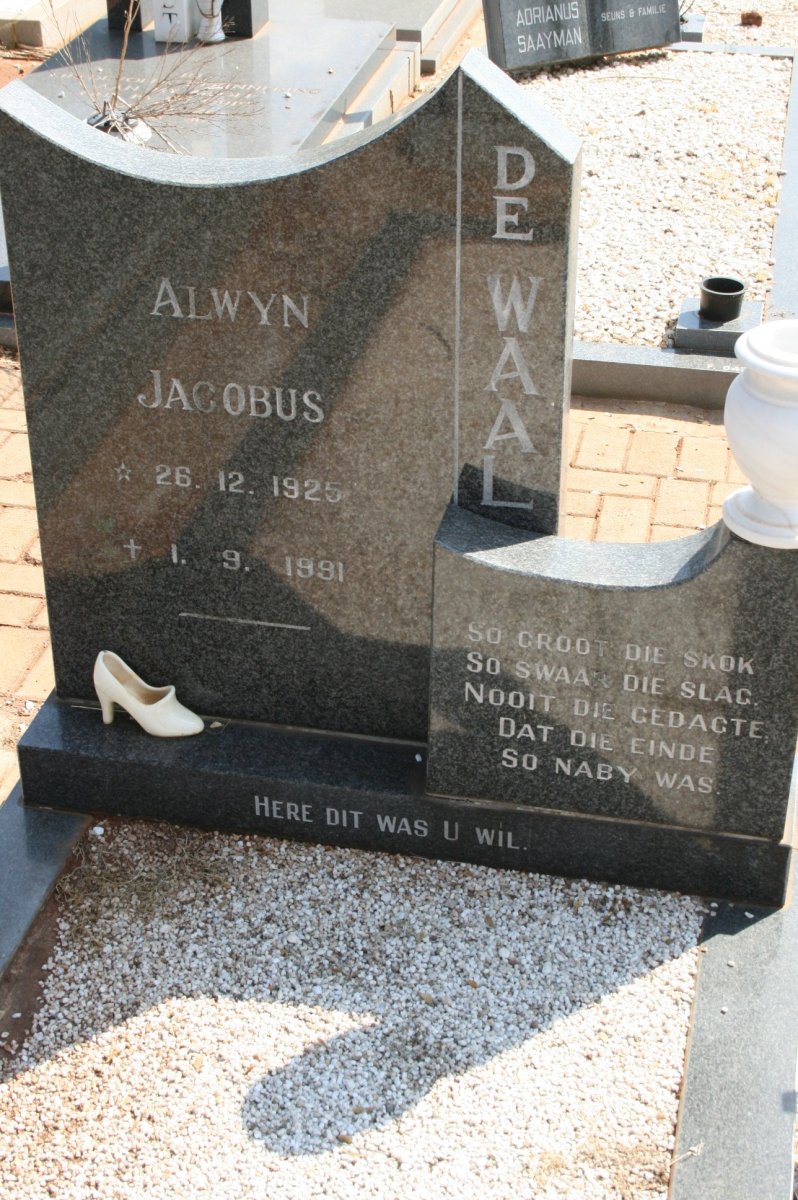 WAAL Alwyn Jacobus, de 1925-1991