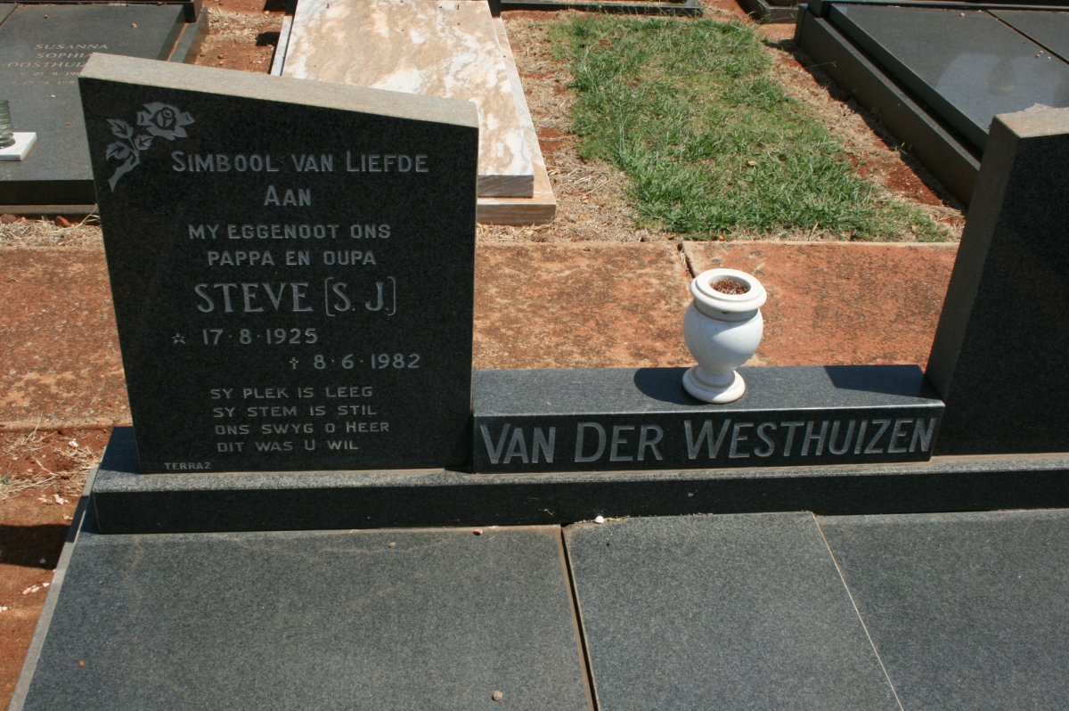 WESTHUIZEN S.J., van der 1925-1982
