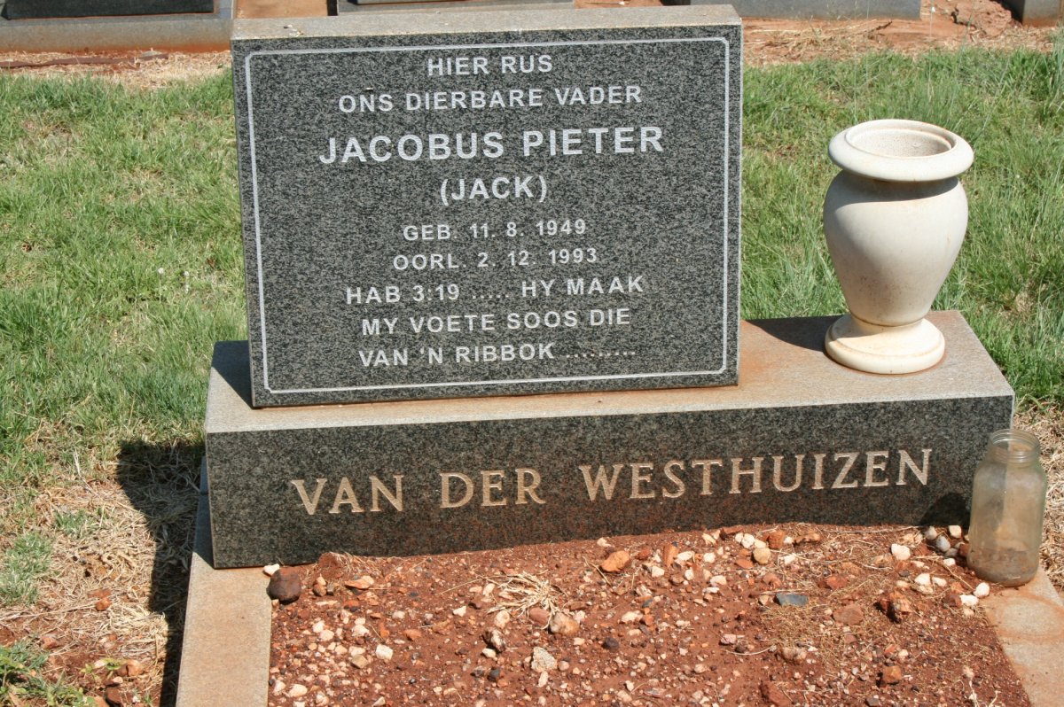 WESTHUIZEN Jacobus Pieter, van der 1949-1993