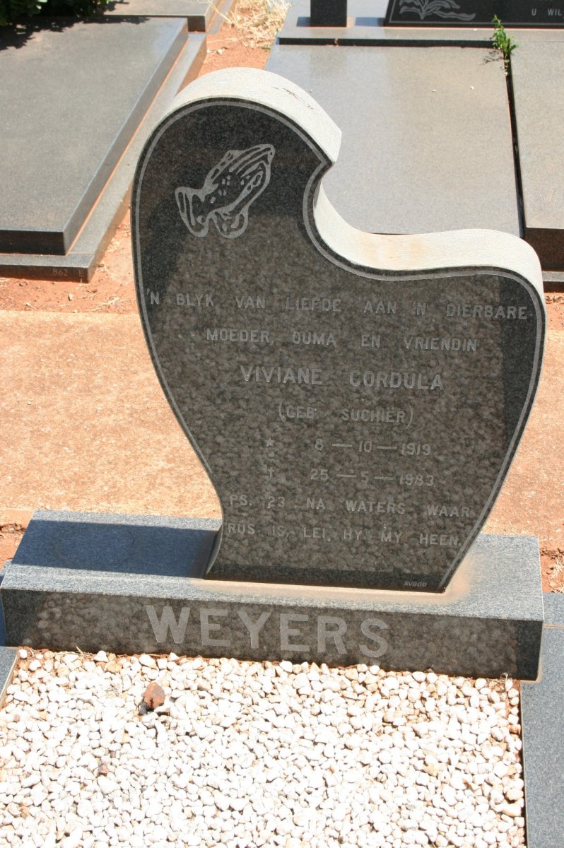 WEYERS Viviane Cordula nee SUCHIËR 1919-1983