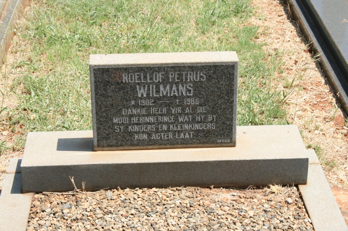 WILMANS Roellof Petrus 1902-1986