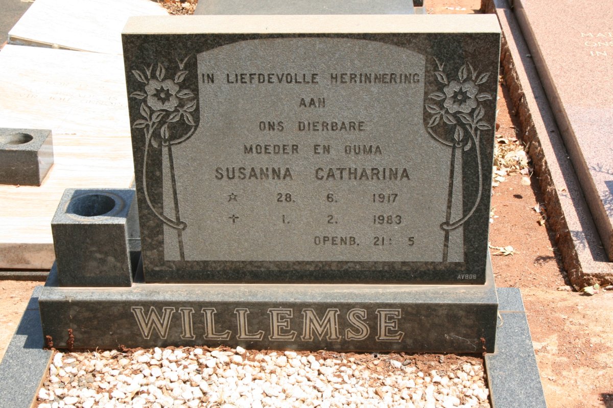 WILLEMSE Susanna Catharina 1917-1983