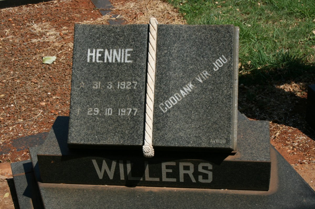 WILLERS Hennie 1927-1977