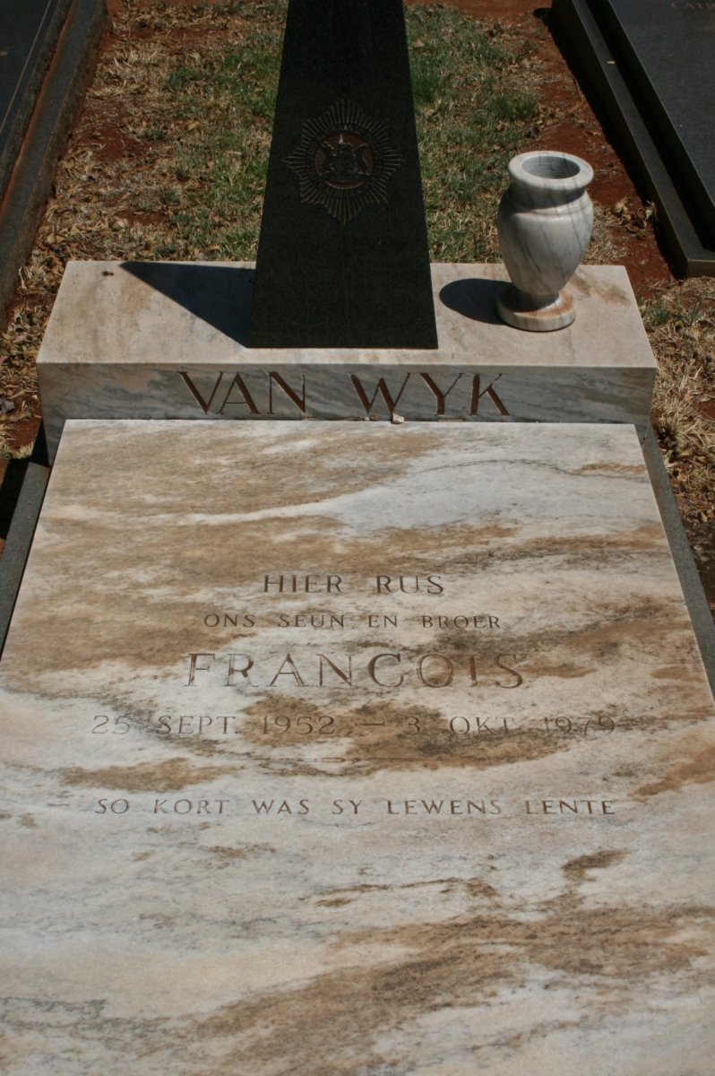 WYK Francois, van 1952-1979