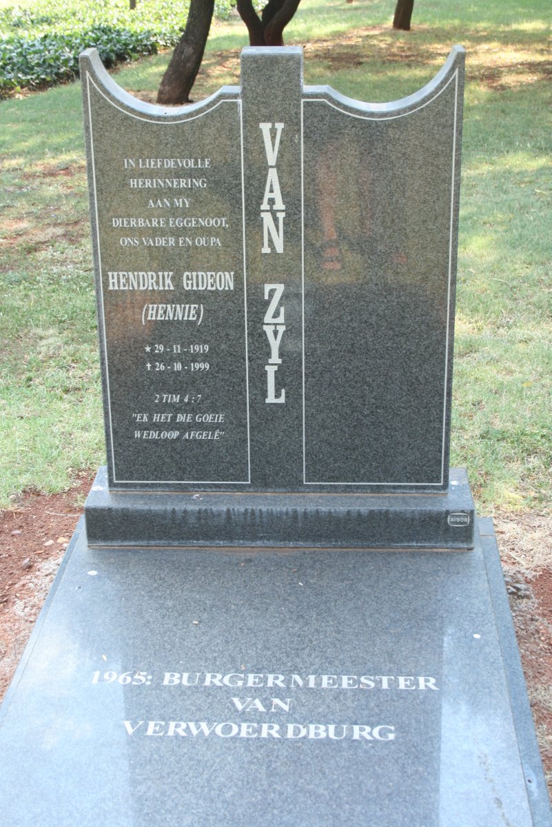 ZYL Hendrik Gideon, van 1919-1999