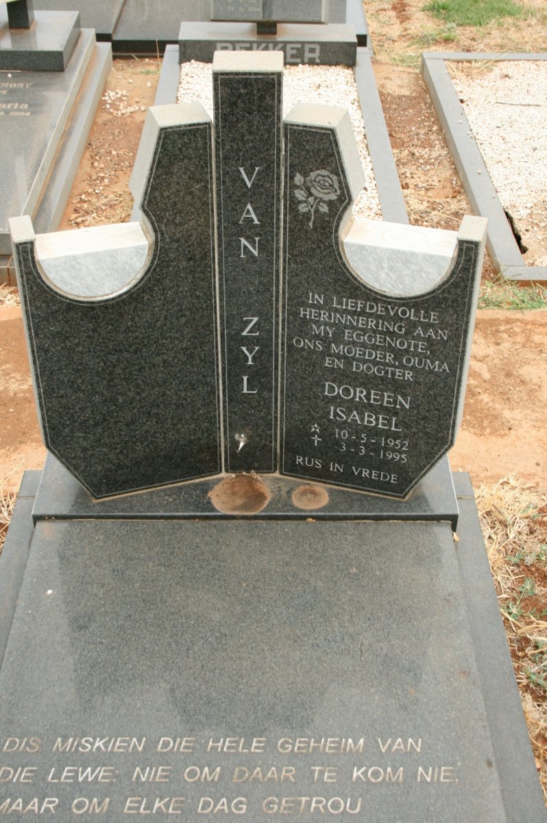 ZYL Doreen Isabel, van 1952-1995