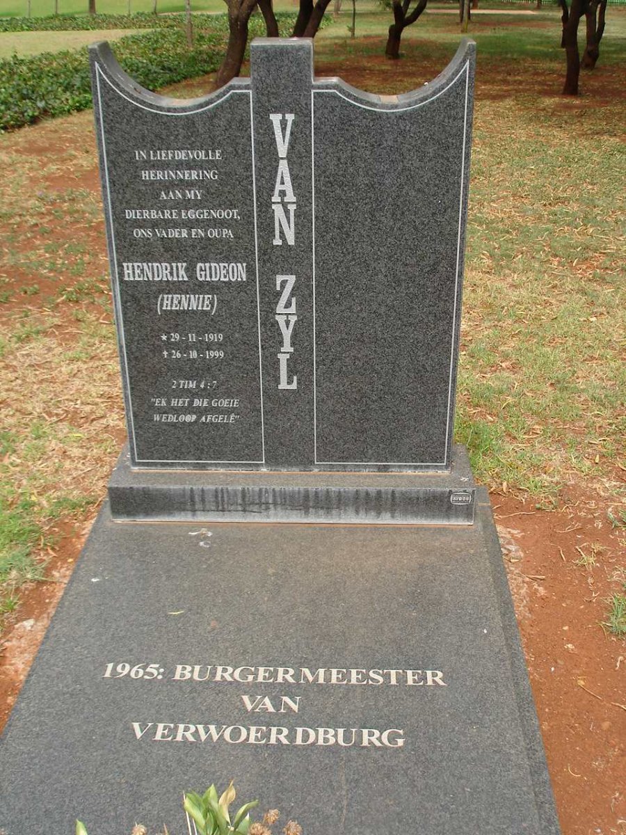 ZYL Hendrik Gideon, van 1919-1999