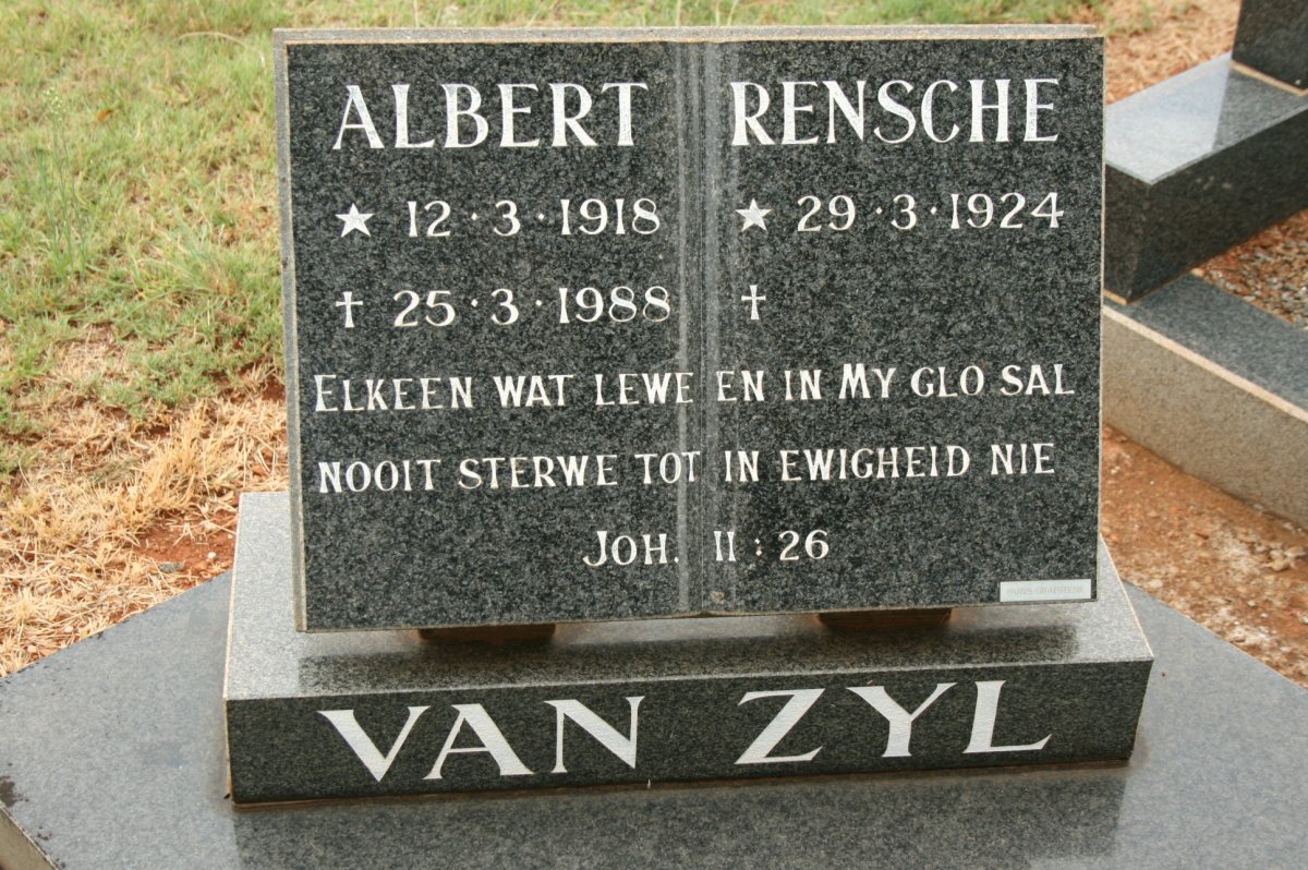 ZYL Albert, van 1918-1988 &amp; Rensche 1924-