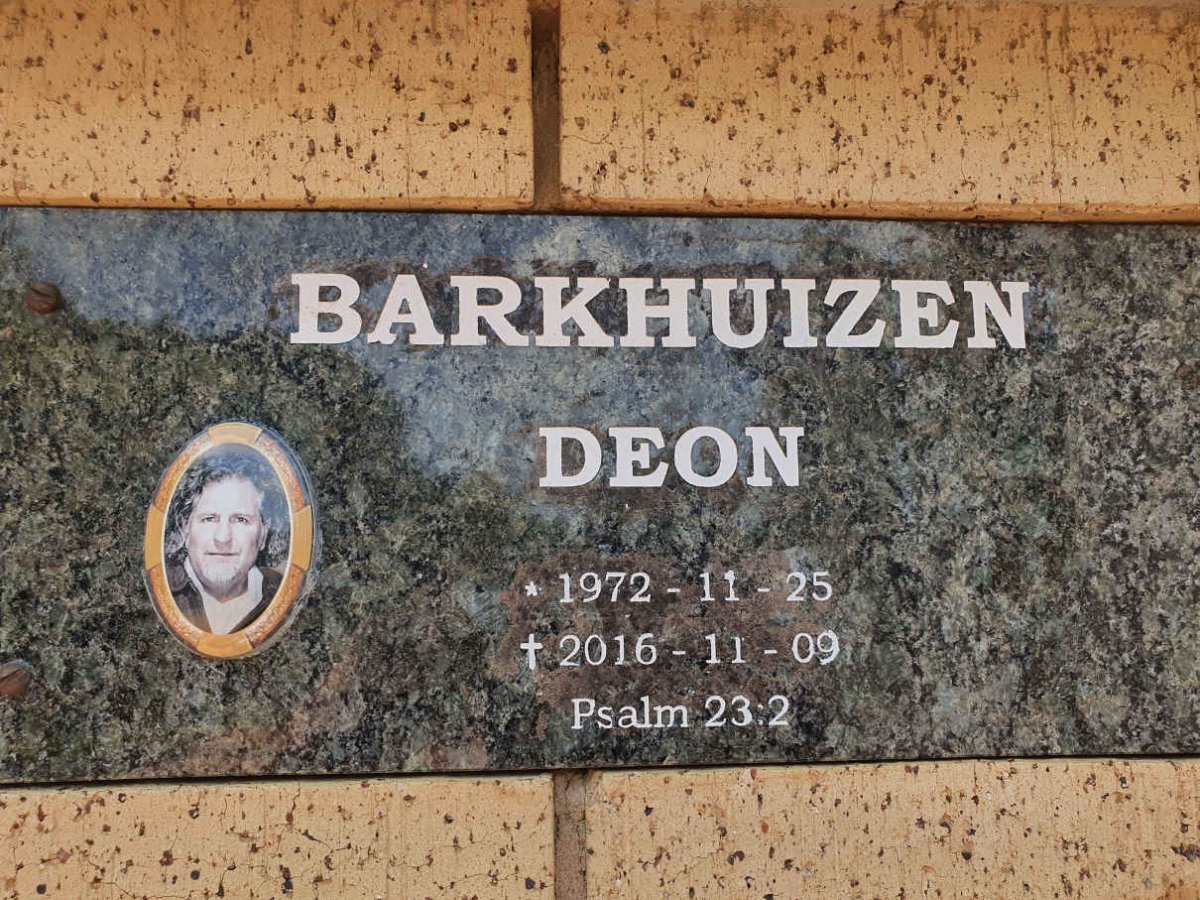BARKHUIZEN Deon 1972-2016