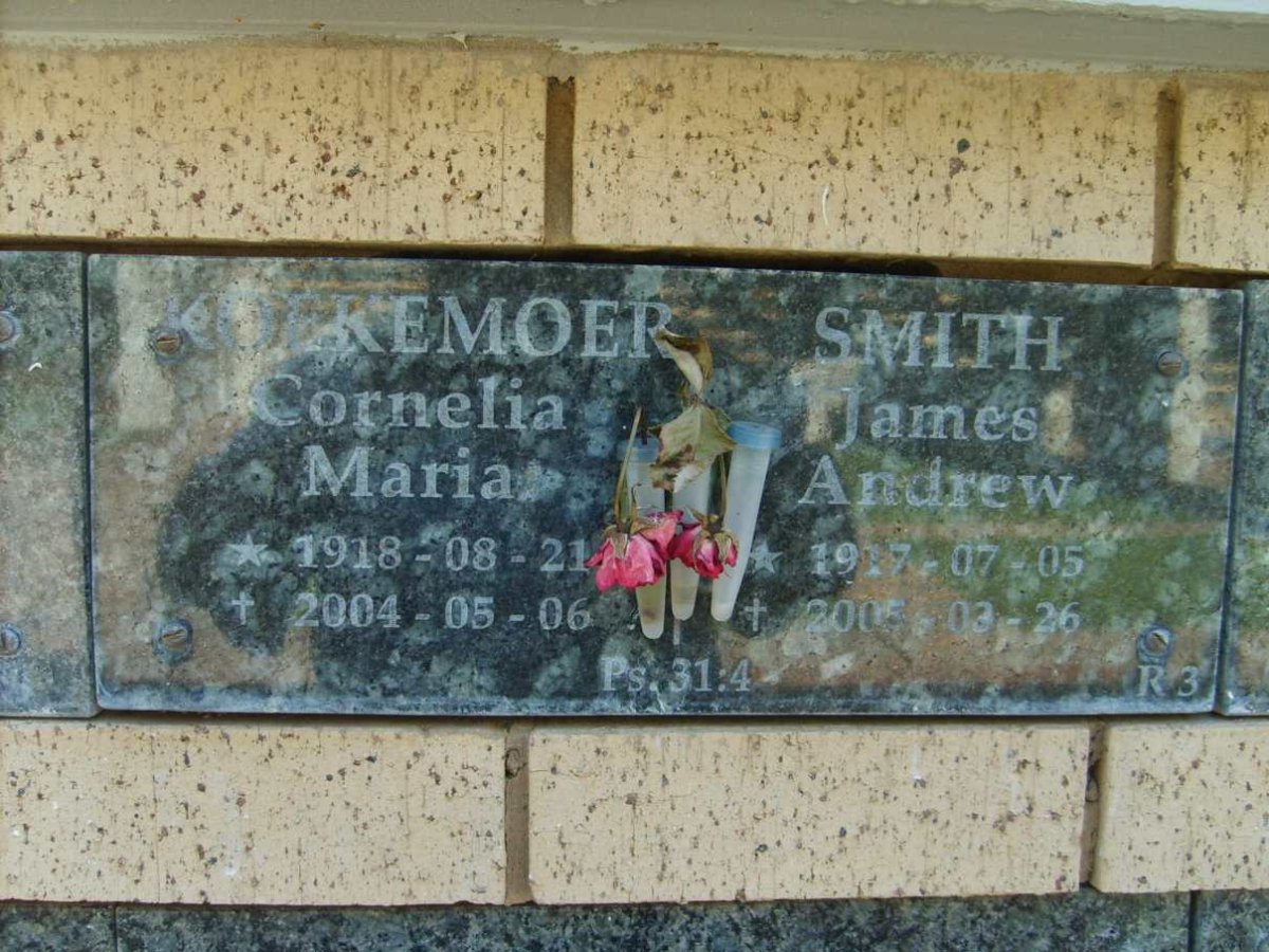 SMITH James Andrew 1917-2005 :: KOEKEMOER Cornelia Maria 1918-2004