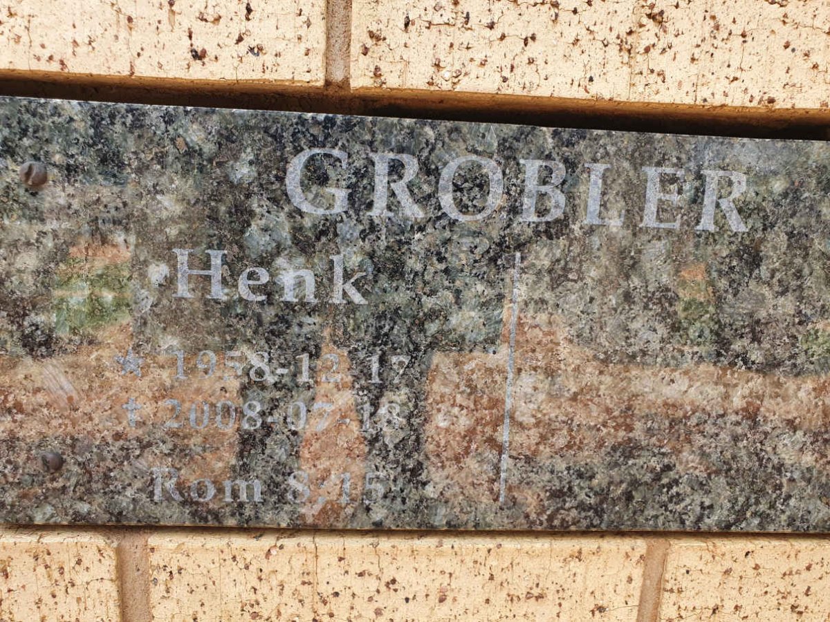 GROBLER Henk 1958-2008