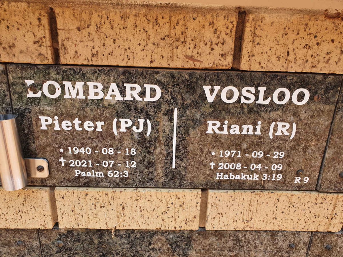 LOMBARD P.J. 1940-2021 :: VOSLOO Riani 1971-2008