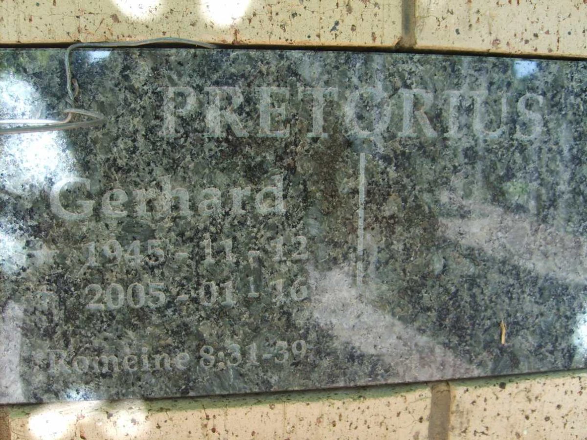 PRETORIUS Gerhard 1945-2005
