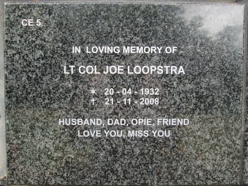 LOOPSTRA Joe 1932-2008