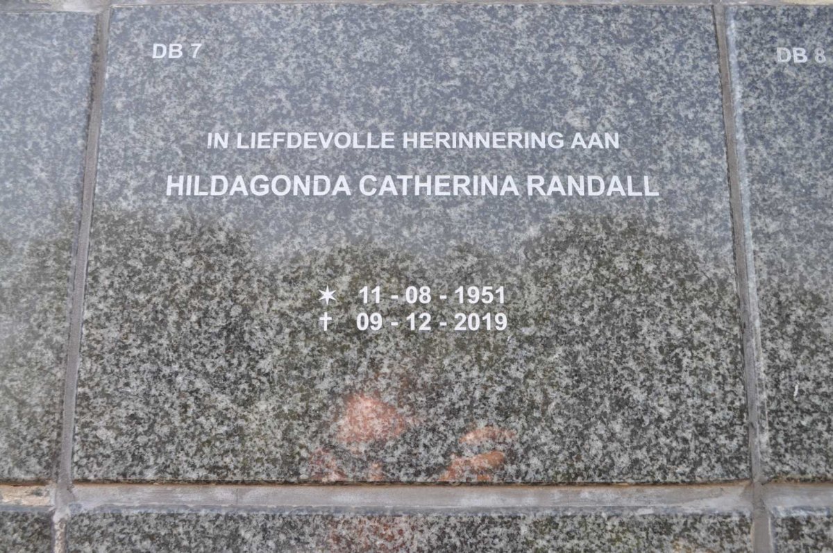 RANDALL Hildagonda Catherina 1951-2019