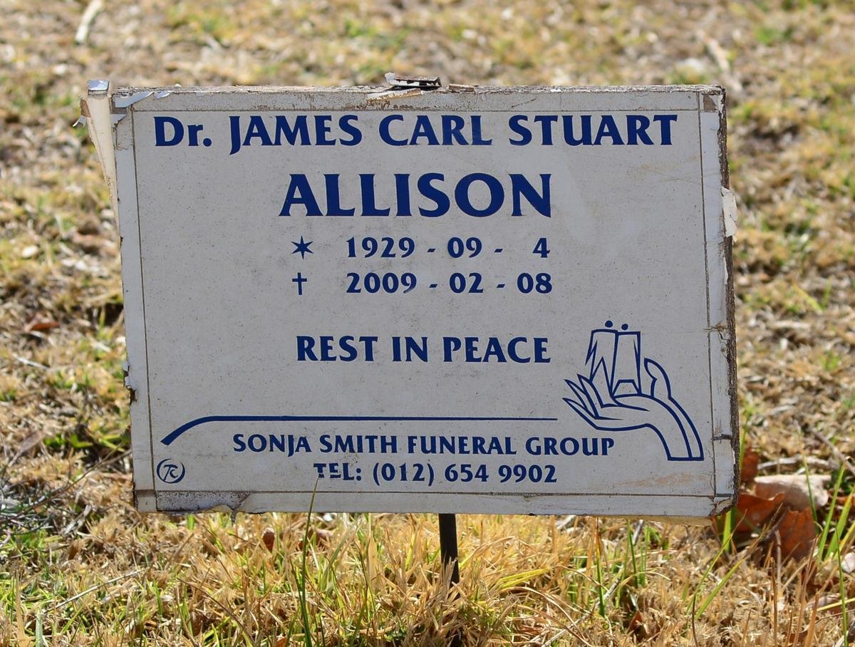 ALLISON James Carl Stuart 1929-2009