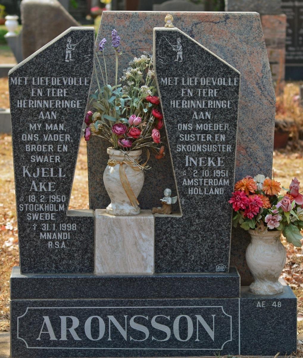 ARONSSON Kjell Ake 1950-1998 &amp; Ineke 1951-