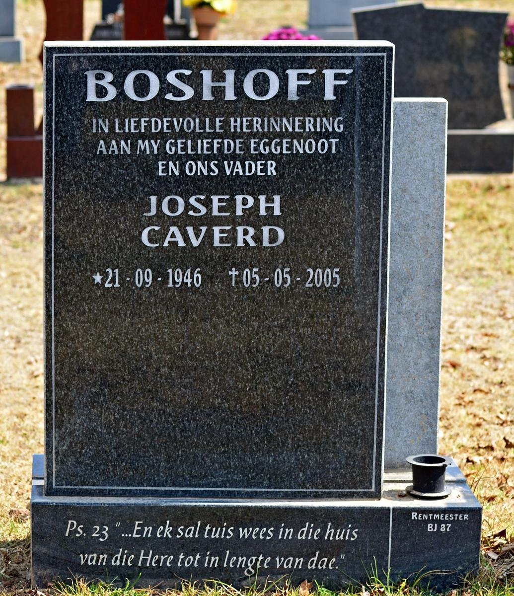 BOSHOFF Joseph Caverd 1946-2005
