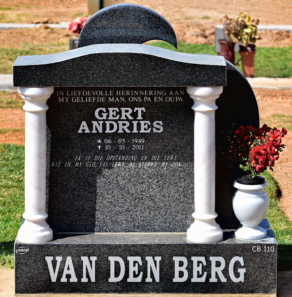 BERG Gert Andries, van der 1949-2011