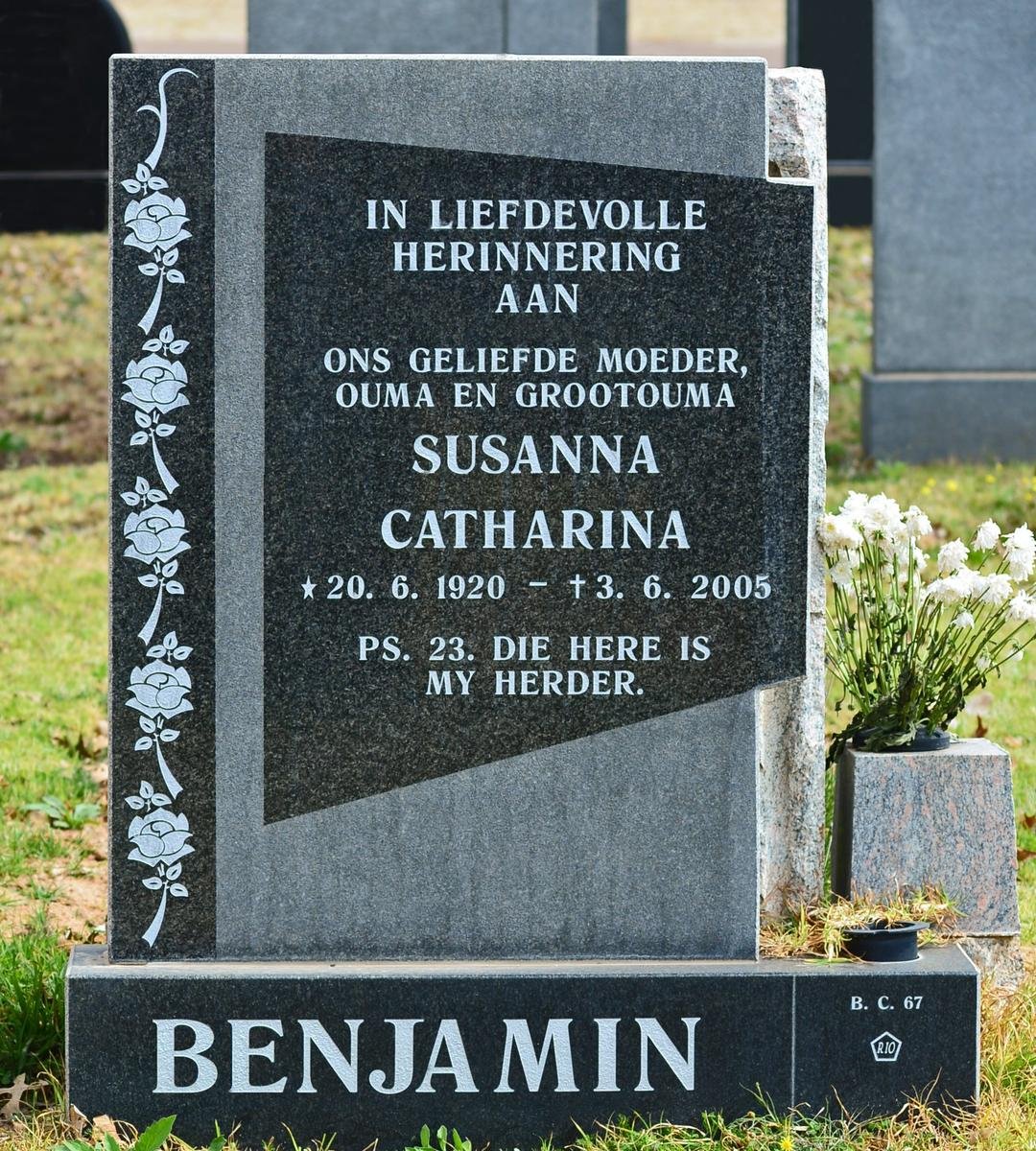 BENJAMIN Susanna Catharina 1920-2005