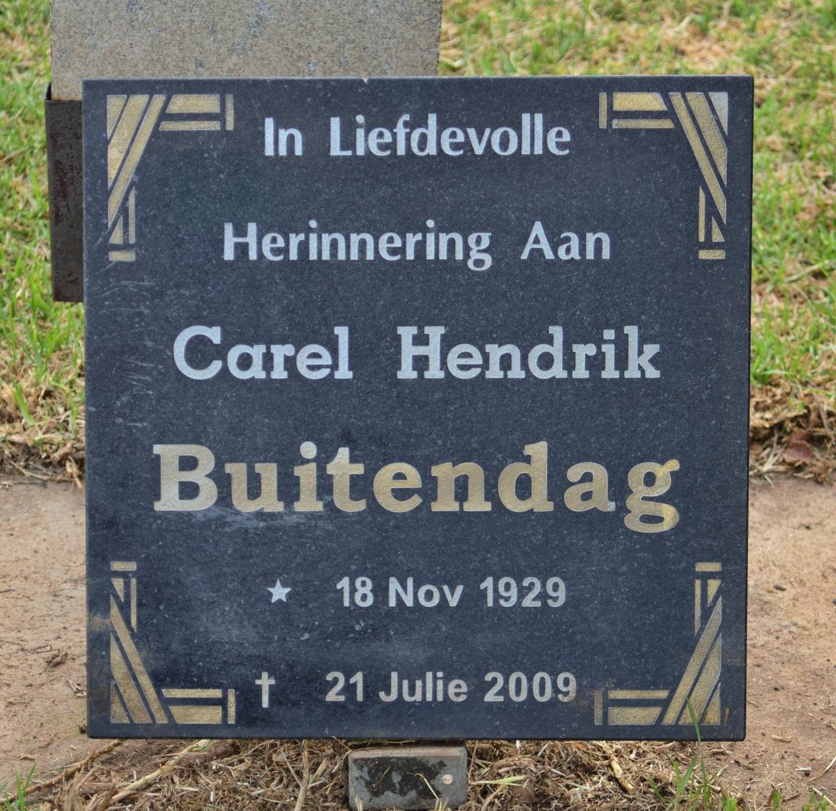 BUITENDAG Carel Hendrik 1929-2009