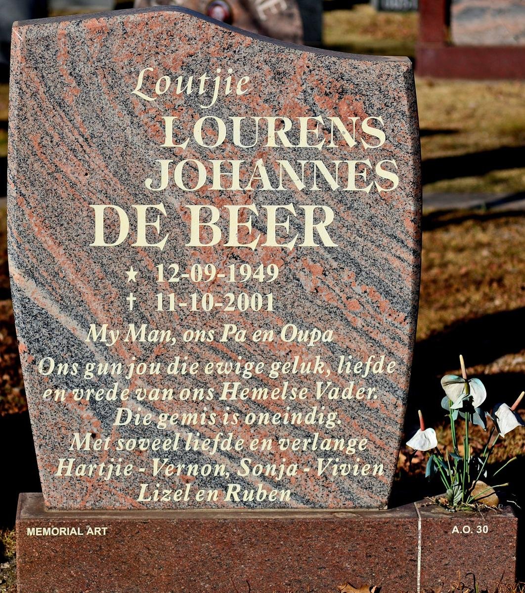BEER Lourens Johannes, de 1949-2001