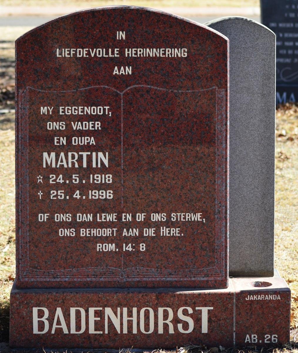 BADENHORST Martin 1918-1996