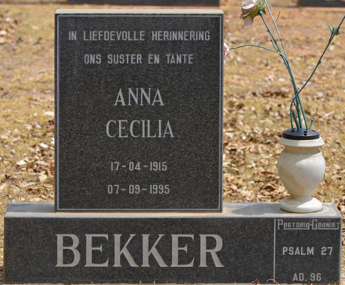 BEKKER Anna Cecilia 1915-1995