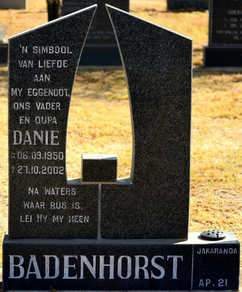 BADENHORST Danie 1950-2002