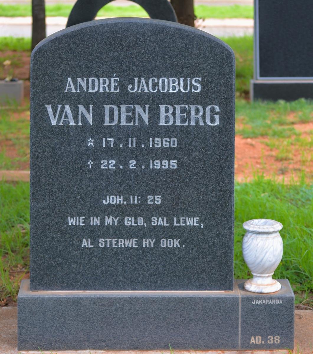 BERG André Jacobus, van den 1960-1995