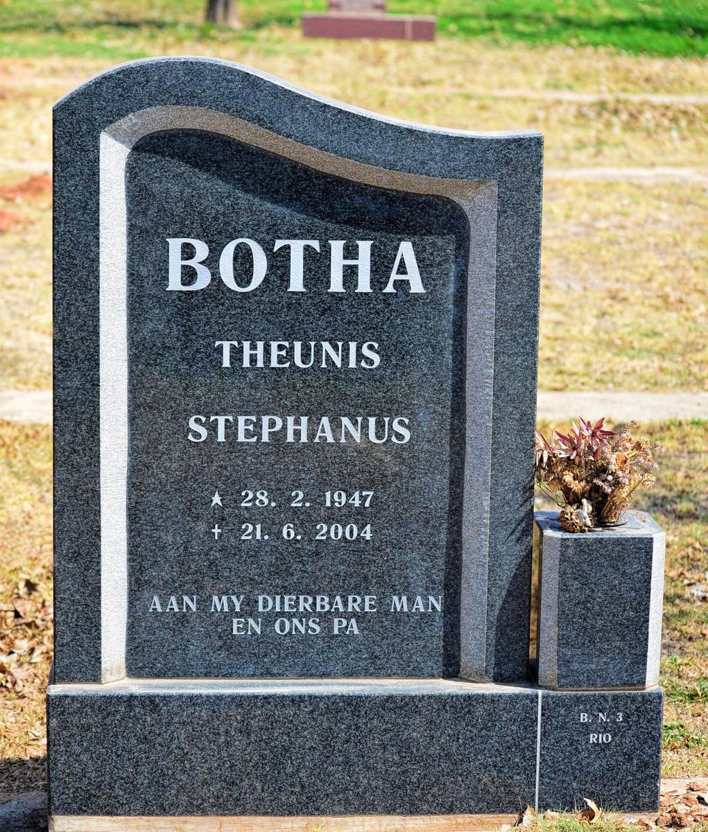 BOTHA Theunis Stephanus 1947-2004