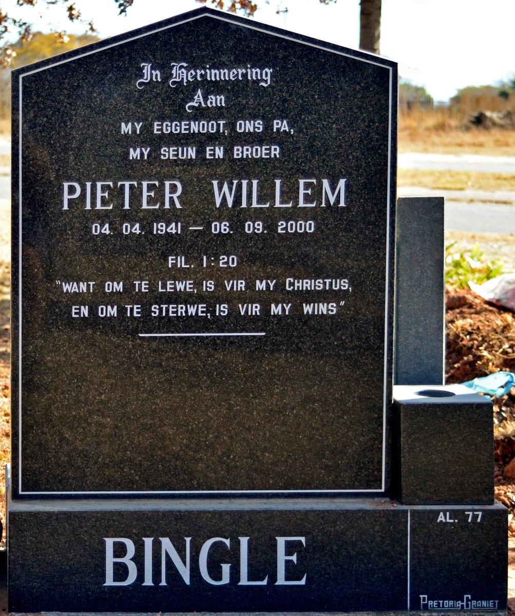 BINGLE Pieter Willem 1941-2000
