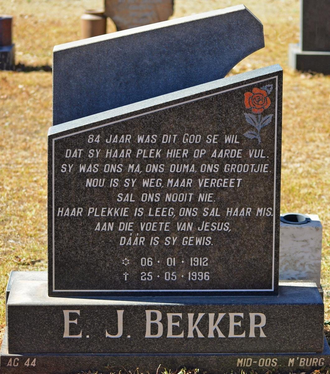 BEKKER E.J. 1912-1996