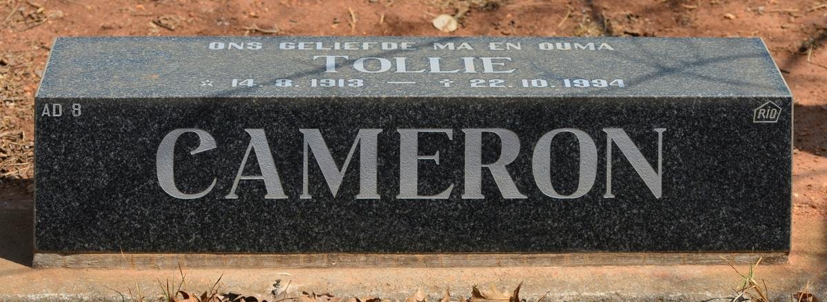 CAMERON Tollie 1913-1994