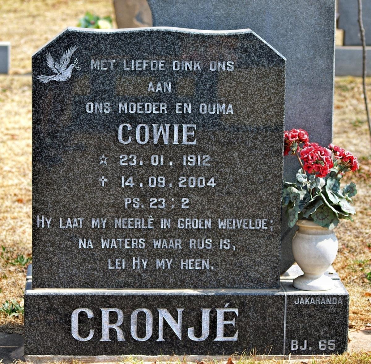 CRONJÉ Cowie 1912-2004