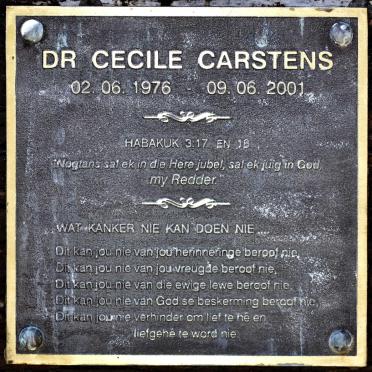 CARSTENS Cecile 1976-2001