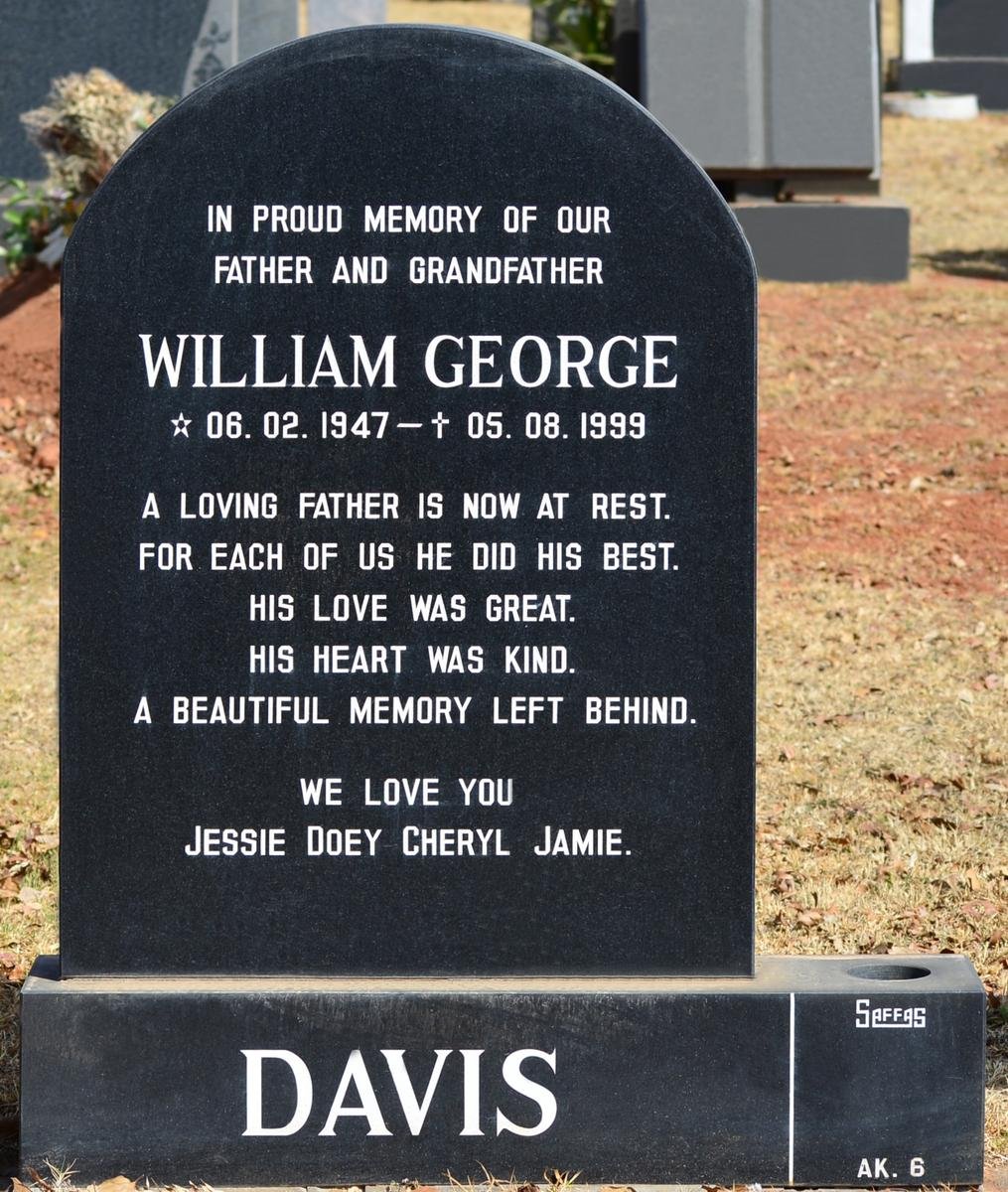 DAVIS William George 1947-1999