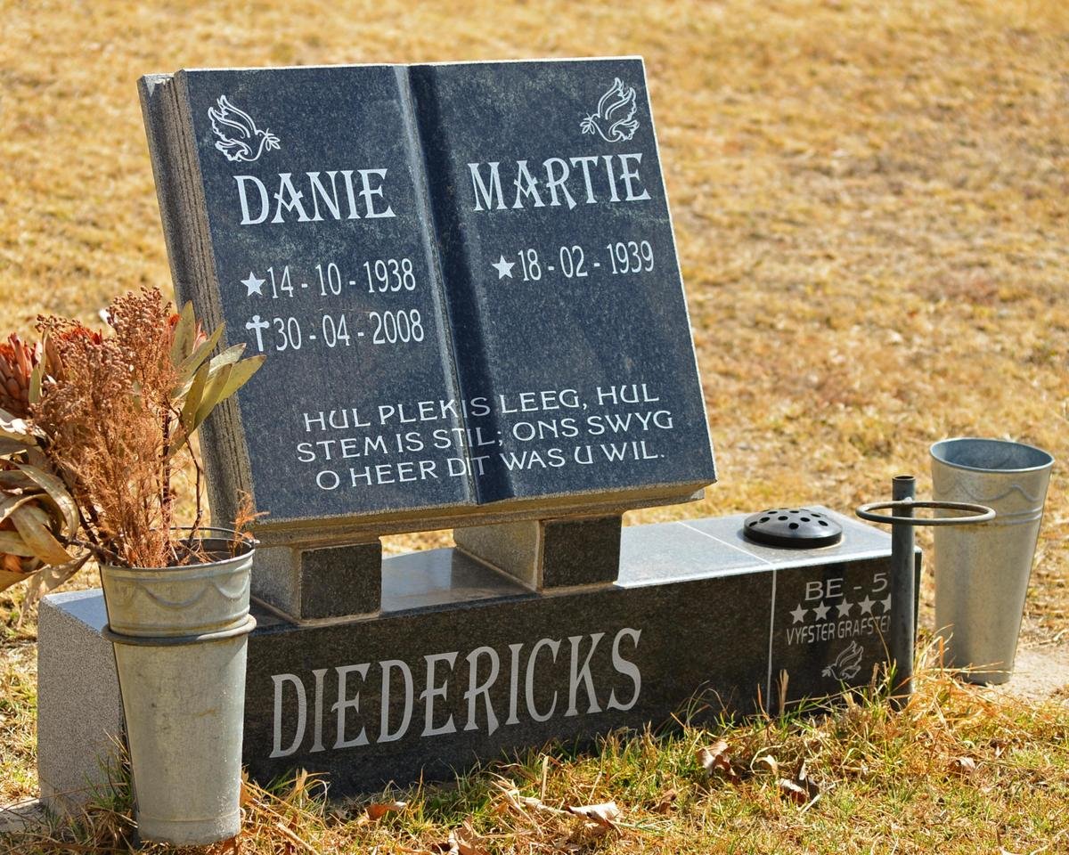 DIEDERICKS Danie 1938-2008 &amp; Martie 1939-