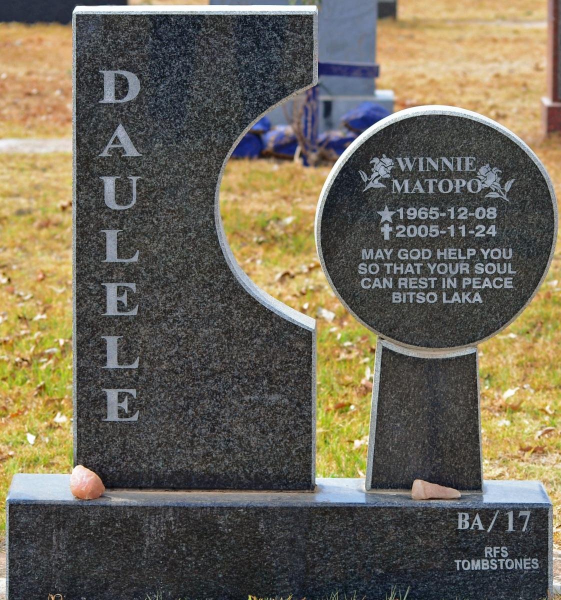 DAULELE Winnie Matopo 1965-2005