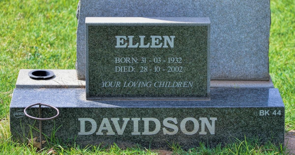 DAVIDSON Ellen 1932-2002