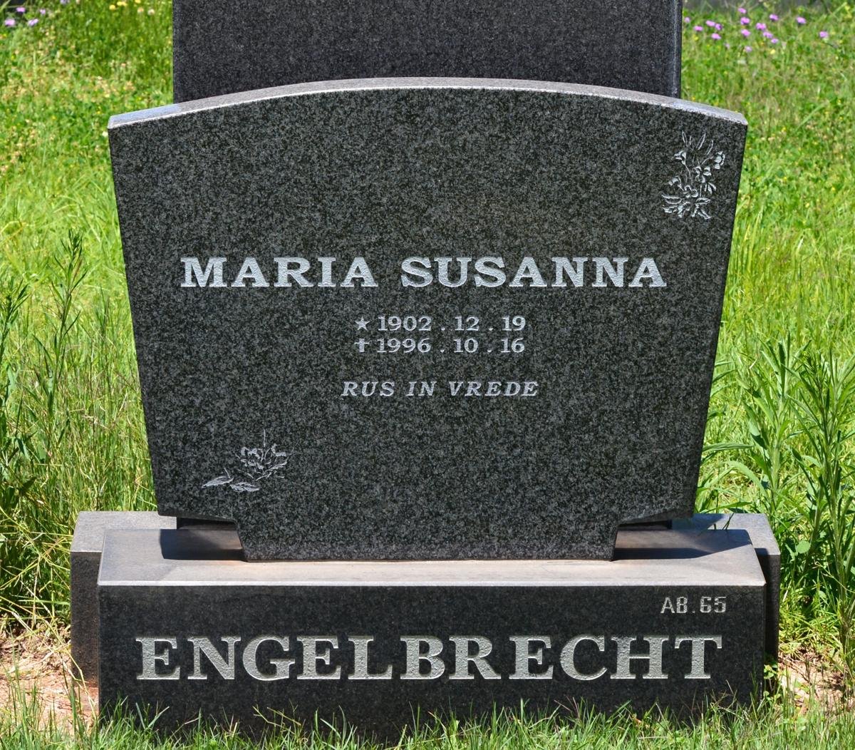 ENGELBRECHT Maria Susanna 1902-1996