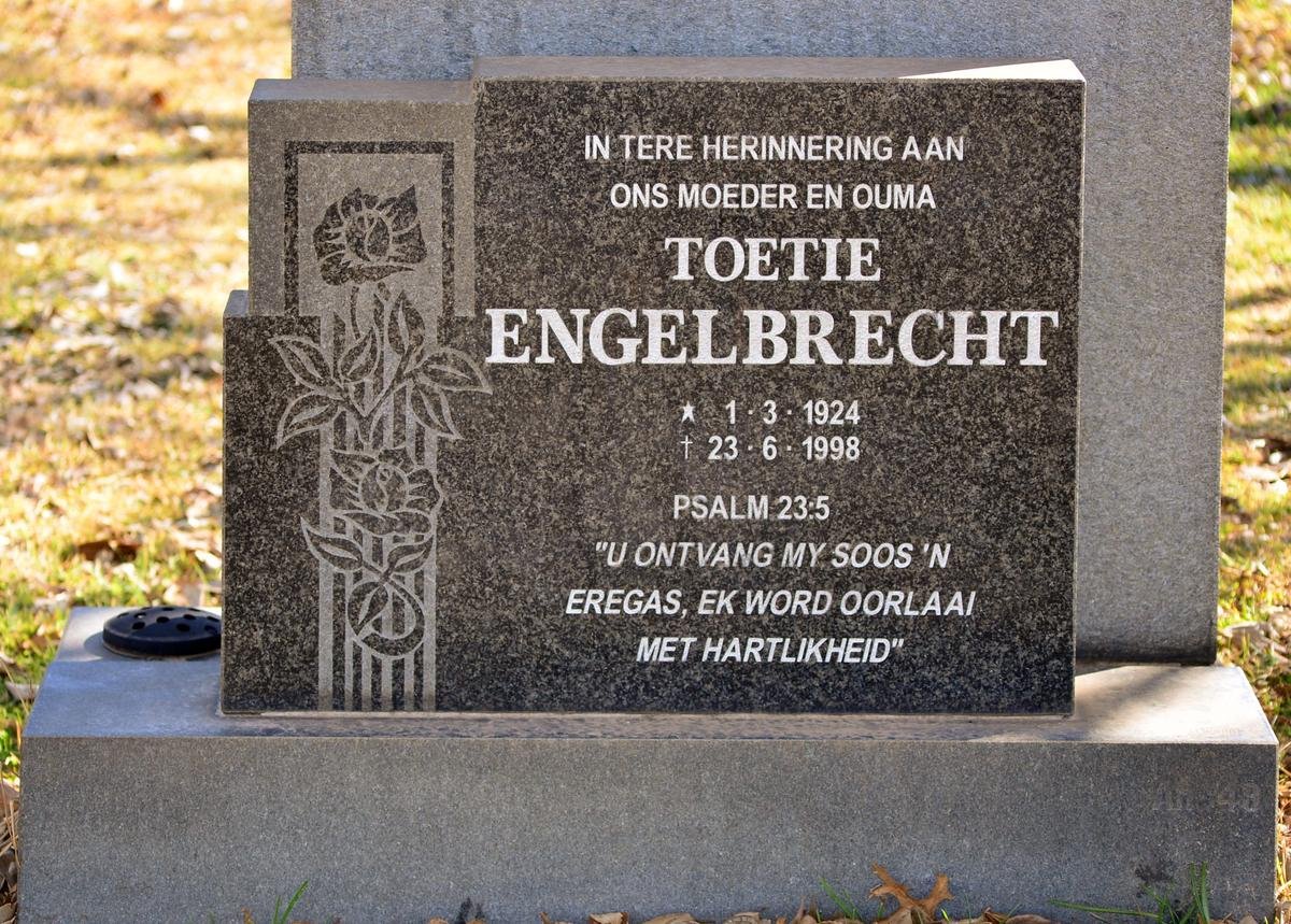 ENGELBRECHT Toetie 1924-1998