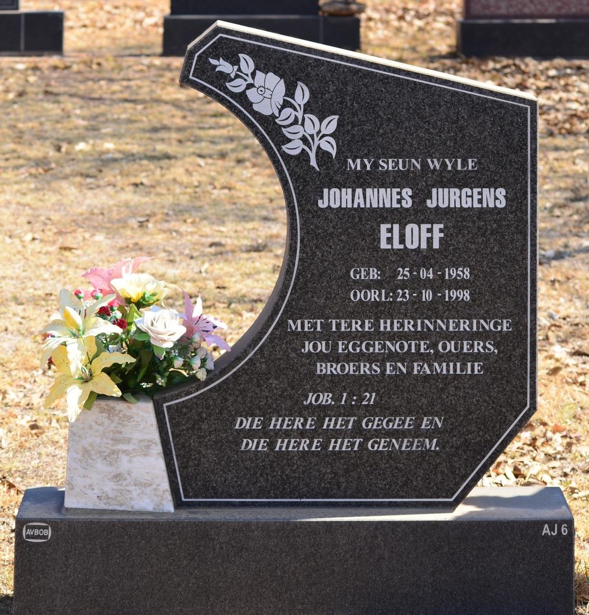 ELOFF Johannes Jurgens 1958-1998
