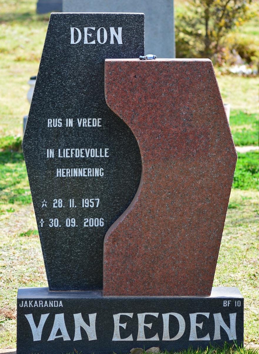 EEDEN Deon, van 1957-2006