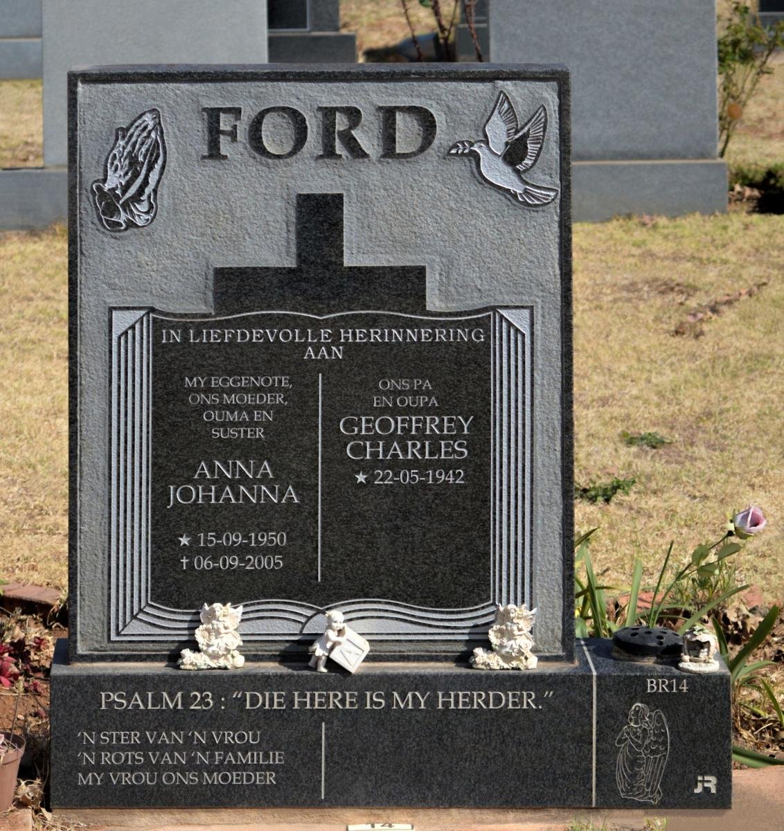 FORD Geoffrey Charles 1942- &amp; Anna Johanna 1950-2005