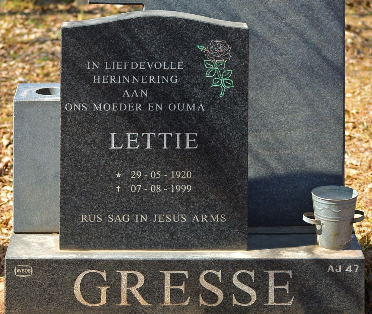 GRESSE Lettie 1920-1999