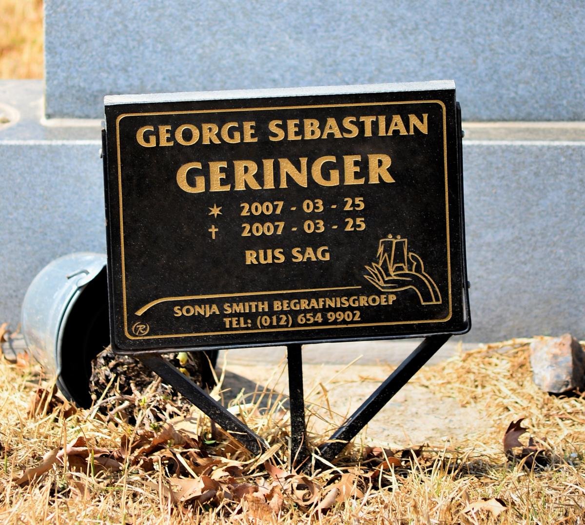 GERINGER George Sebastian 2007-2007