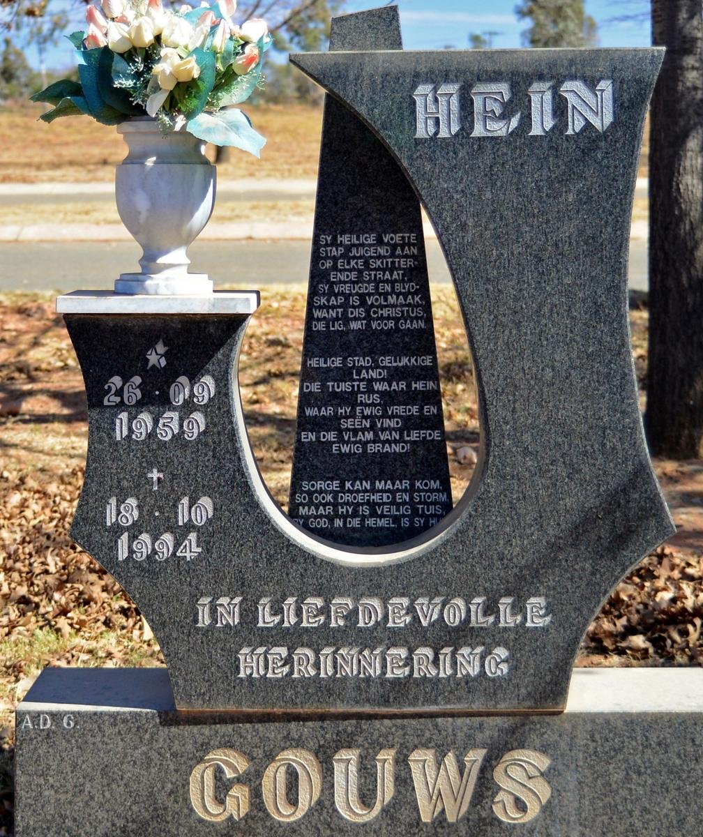 GOUWS Hein 1959-1994