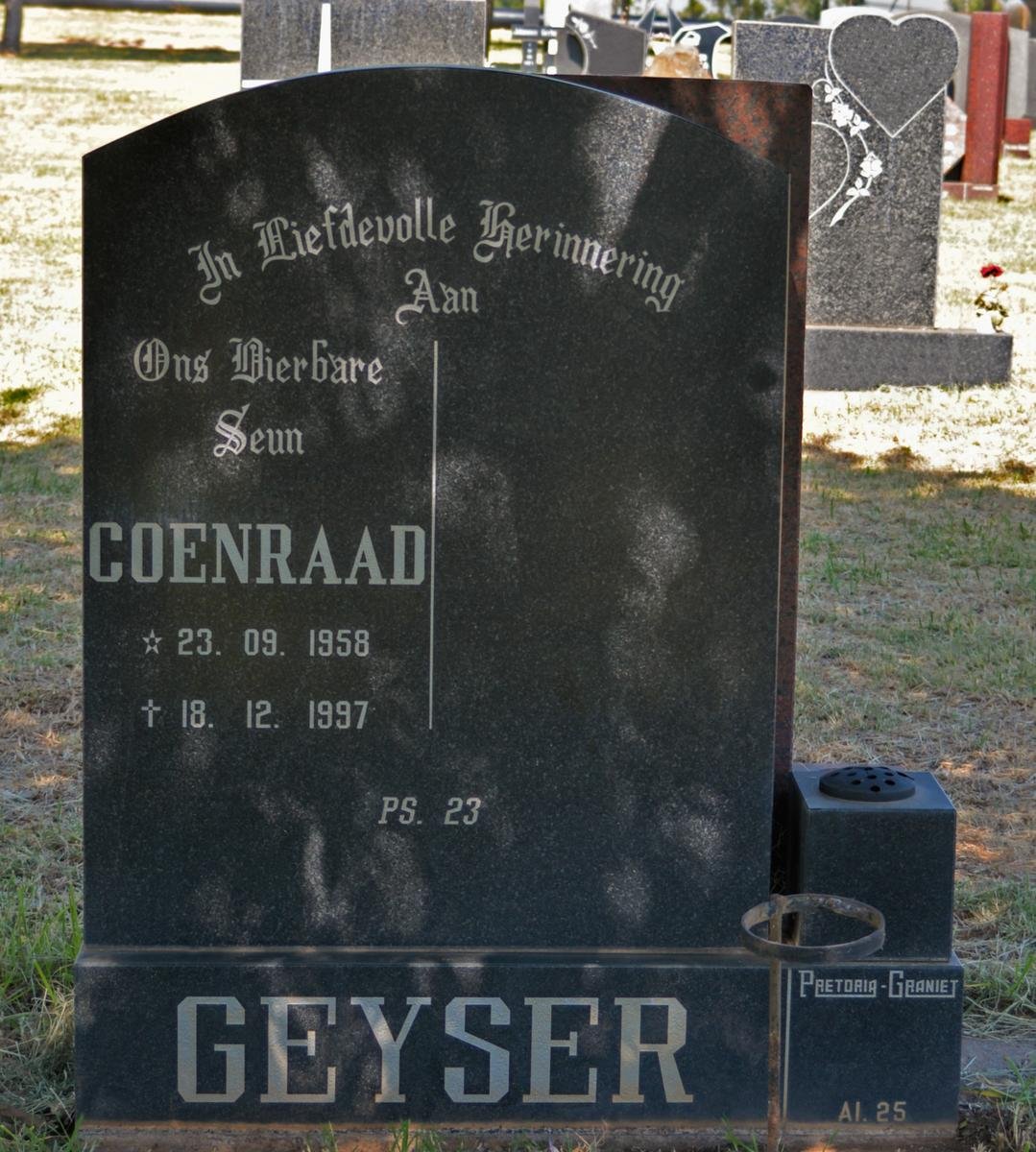 GEYSER Coenraad 1958-1997